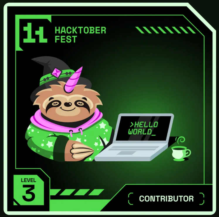 Third Merged Hacktoberfest Badge